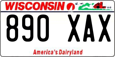 WI license plate 890XAX