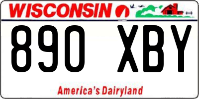 WI license plate 890XBY