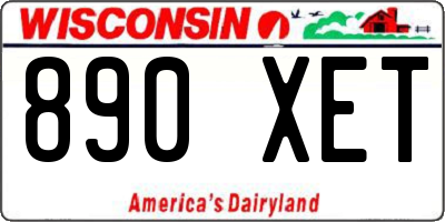 WI license plate 890XET