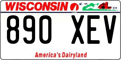 WI license plate 890XEV