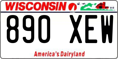 WI license plate 890XEW