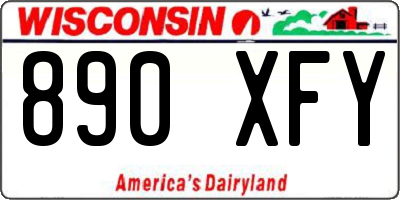 WI license plate 890XFY