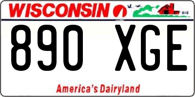 WI license plate 890XGE