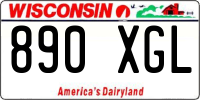 WI license plate 890XGL