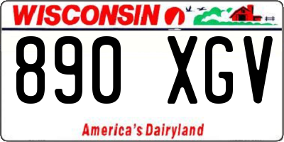 WI license plate 890XGV