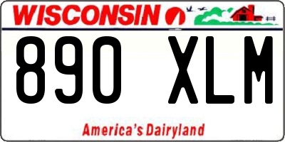 WI license plate 890XLM