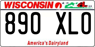 WI license plate 890XLO