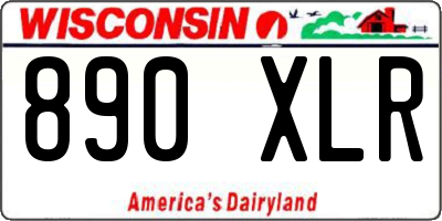 WI license plate 890XLR
