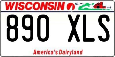 WI license plate 890XLS