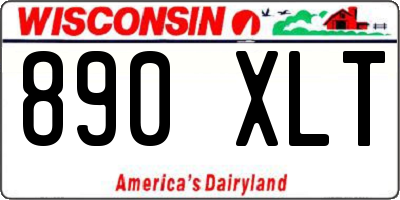 WI license plate 890XLT