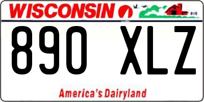 WI license plate 890XLZ