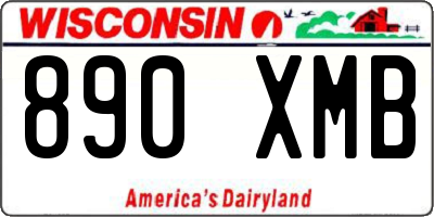 WI license plate 890XMB
