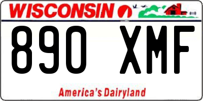 WI license plate 890XMF