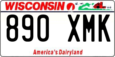 WI license plate 890XMK