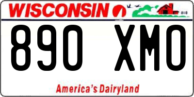 WI license plate 890XMO