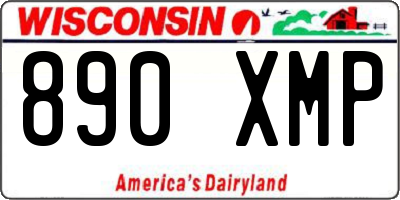 WI license plate 890XMP