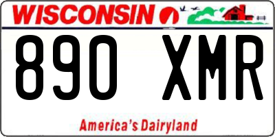 WI license plate 890XMR