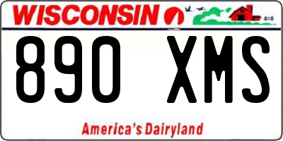 WI license plate 890XMS