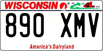 WI license plate 890XMV