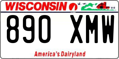 WI license plate 890XMW