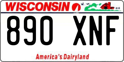 WI license plate 890XNF