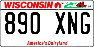 WI license plate 890XNG