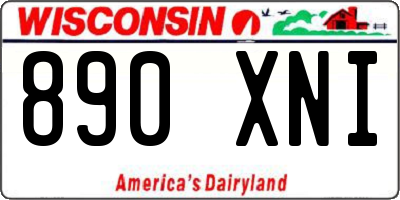 WI license plate 890XNI