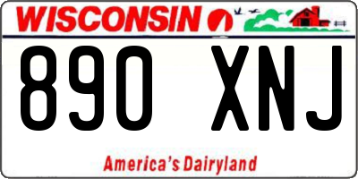 WI license plate 890XNJ