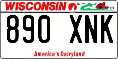WI license plate 890XNK