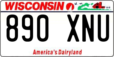 WI license plate 890XNU