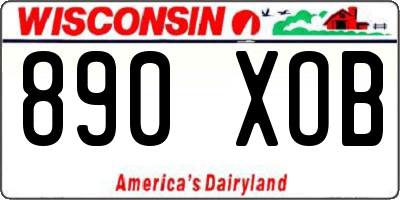 WI license plate 890XOB