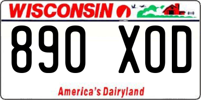 WI license plate 890XOD