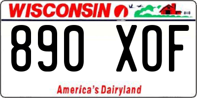 WI license plate 890XOF