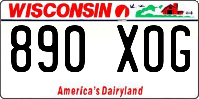 WI license plate 890XOG
