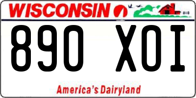 WI license plate 890XOI