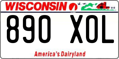 WI license plate 890XOL
