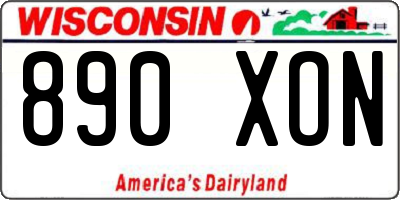 WI license plate 890XON