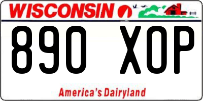WI license plate 890XOP