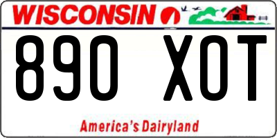 WI license plate 890XOT