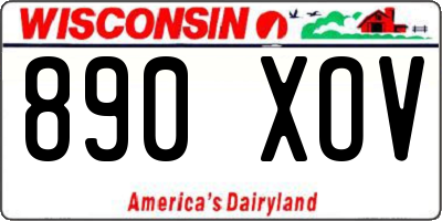 WI license plate 890XOV