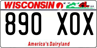 WI license plate 890XOX