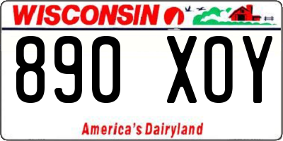 WI license plate 890XOY
