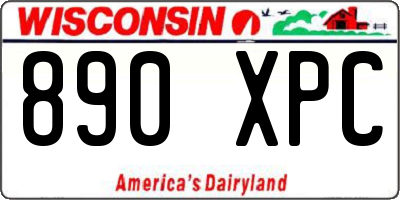 WI license plate 890XPC