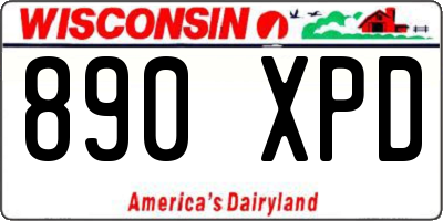 WI license plate 890XPD
