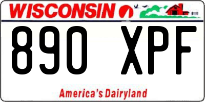 WI license plate 890XPF