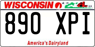 WI license plate 890XPI