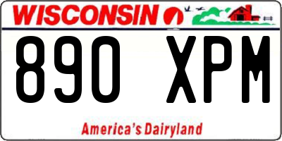 WI license plate 890XPM