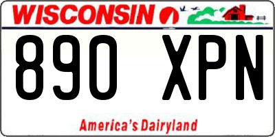 WI license plate 890XPN