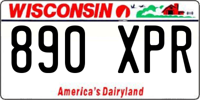 WI license plate 890XPR