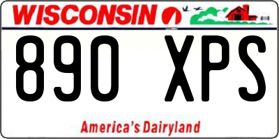 WI license plate 890XPS